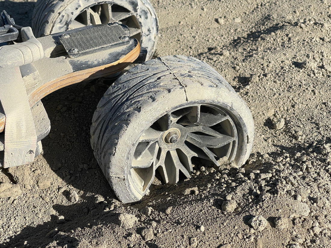 MONSTER 175MM urethane wheels for Burning Man