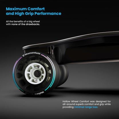 Electric Skateboard wheels with max comfort and high grip - Hollow Wheels